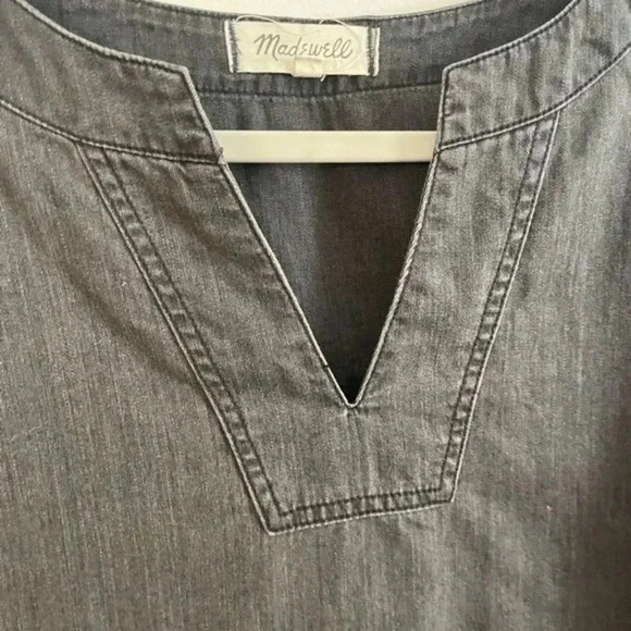 🍁 Madewell Denim Side-Lace Top in Sloan Black XXS - Picture 9 of 10